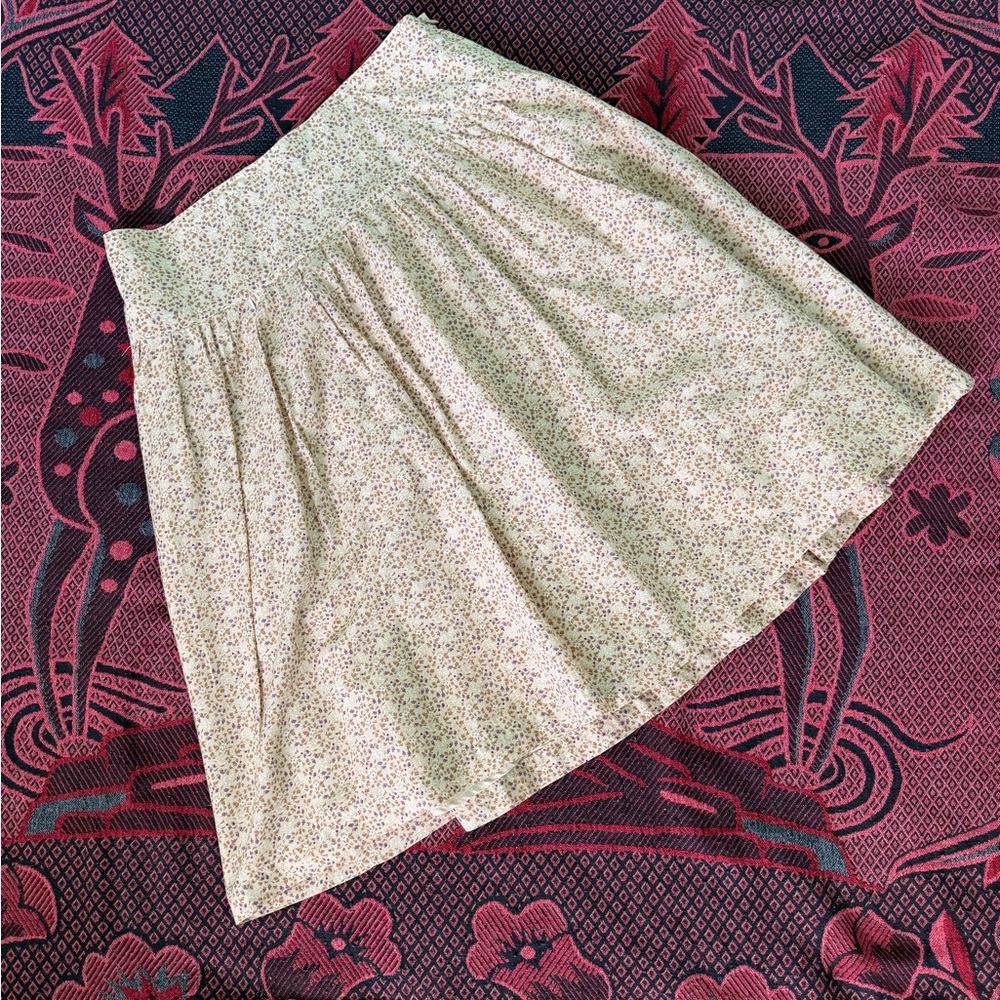 George Beige Floral A-Line Skirt